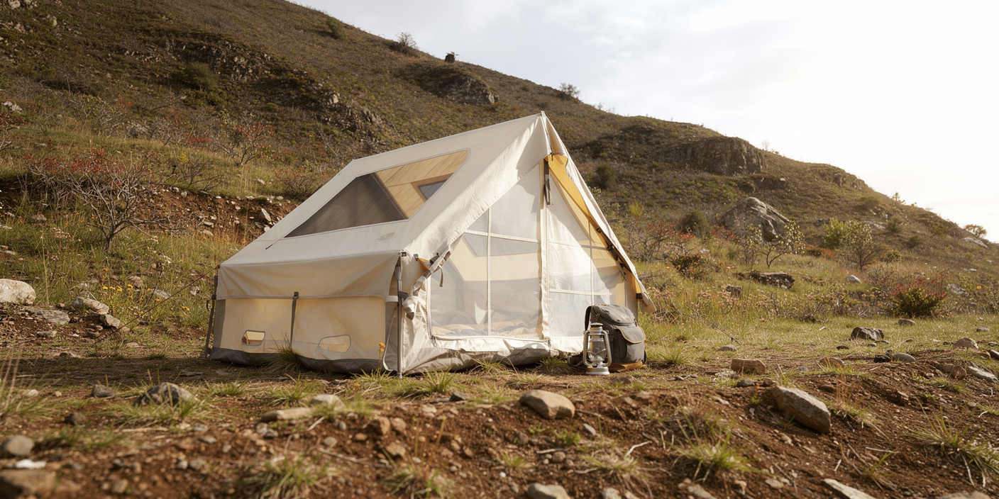 Tente gonflable premium dans un cadre naturel – AireTente