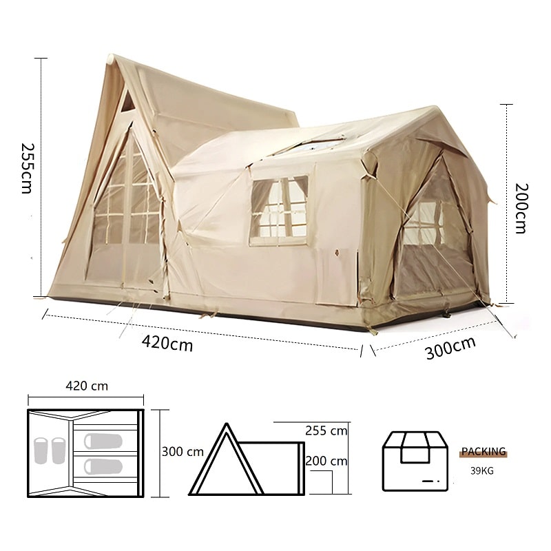 Grande Tente de Camping Gonflable 6 Places