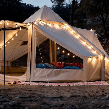 Tente gonflable tipi XXL – 16 m², toit en étoile