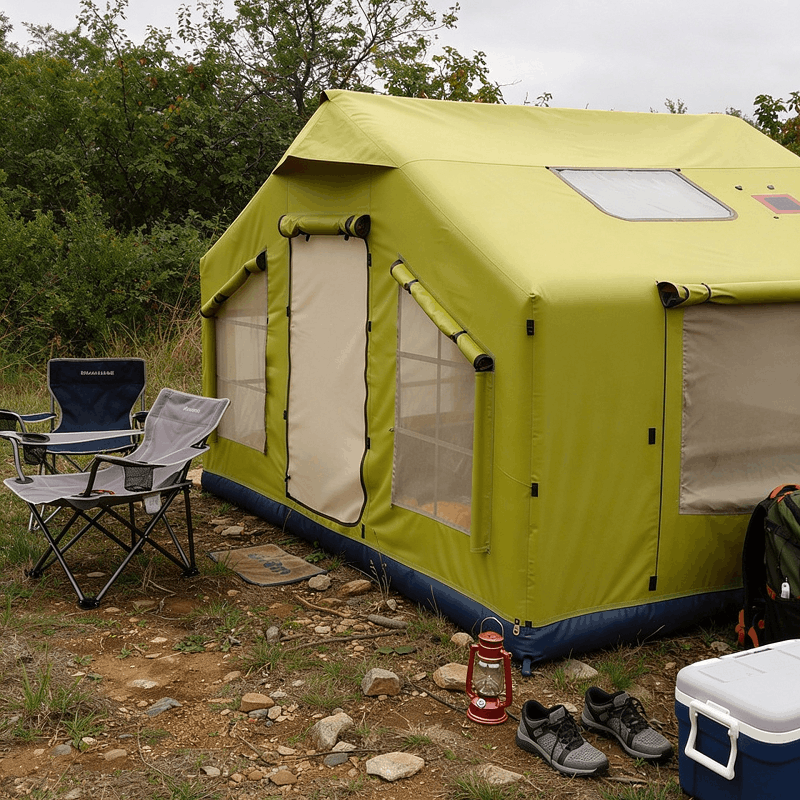 Toile de Tente de Camping à Structure Gonflable
