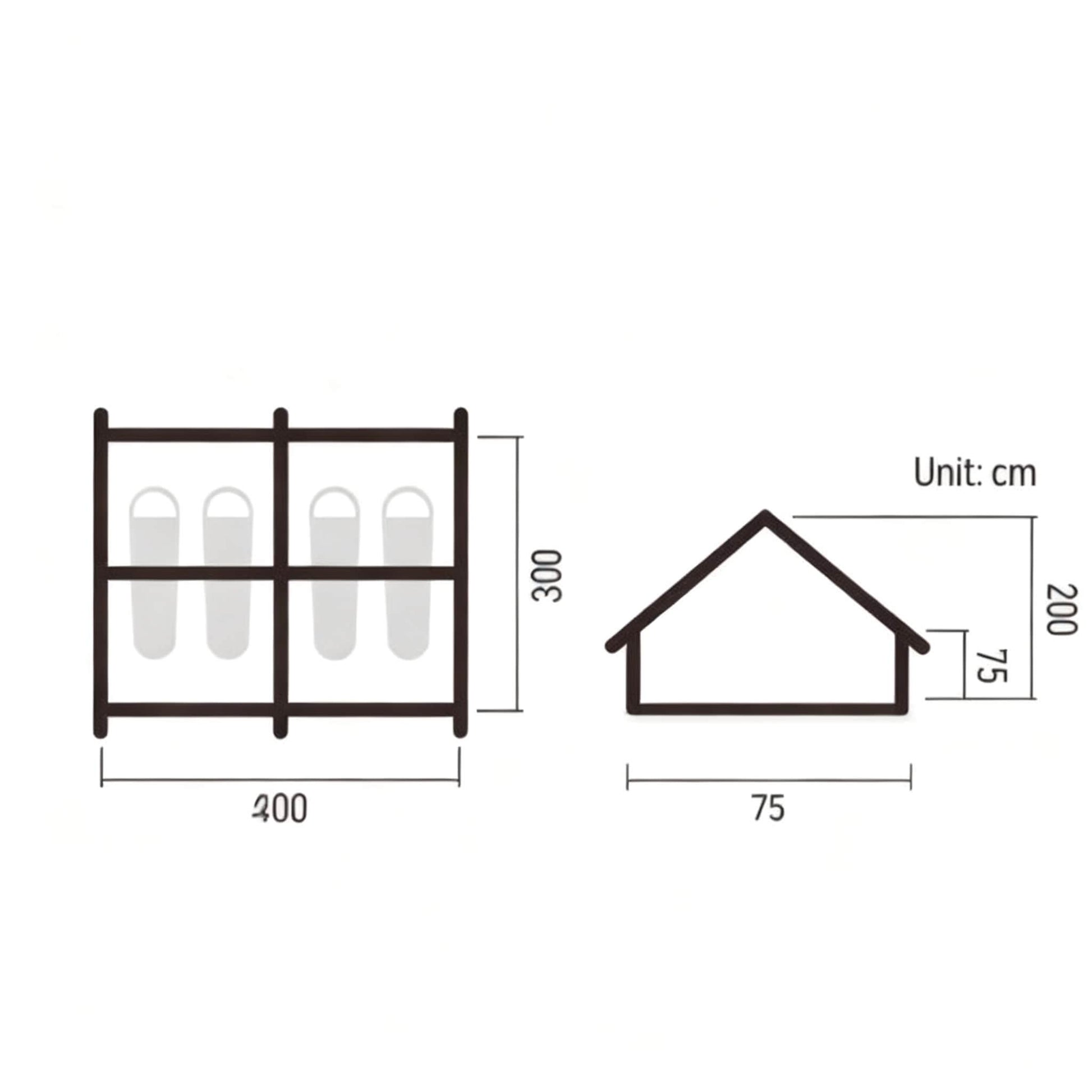 Toile de Tente Gonflable avec Séjour