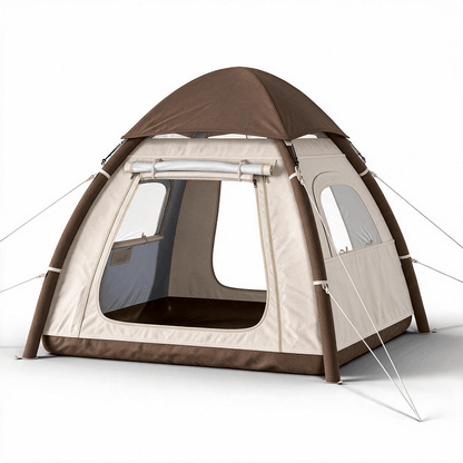Tente gonflable dôme 2 places – 4,4 m², toit vitré étoilé