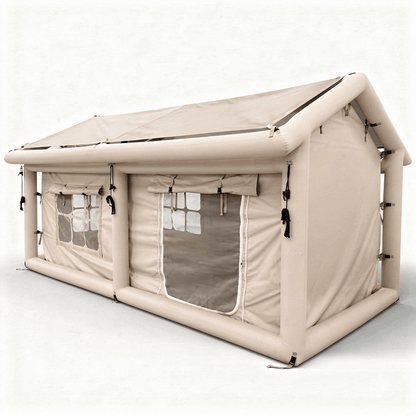 Tente gonflable moderne XXL – 3 tailles, 12 à 18 m²