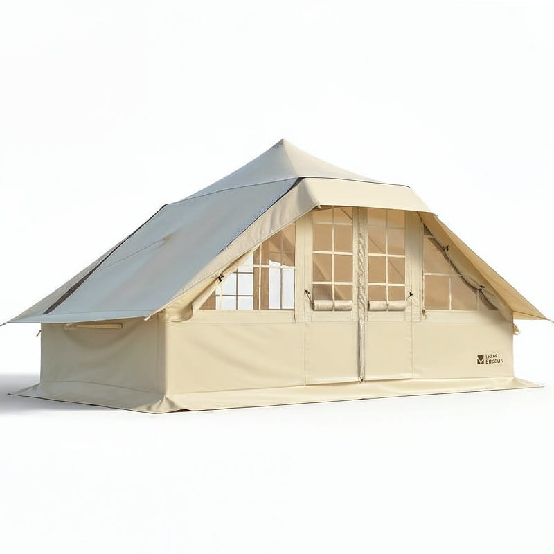 Tente gonflable toit pointu – 11 m², 2,6 m sous toit